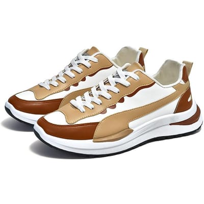 Herenschoenen Lente Nieuwe Sportschoenen Heren Enkele Schoenen Hardloopschoenen Tieners Studentenschoenen Casual Oude Schoenen 44 beige