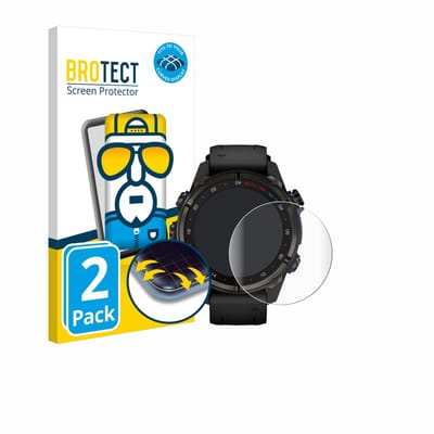 BROTECT - Screenprotector voor Garmin Descent Mk3i (43 mm) - Folie Beschermfolie transparant volledig dekking - 2 Stuks