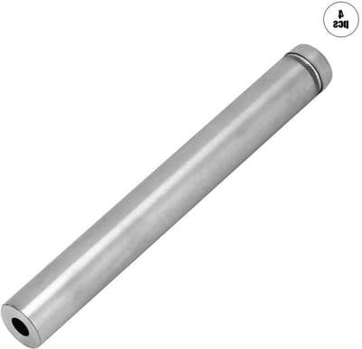 MK Stoer - Stalen bevestigingsschroeven - Glas - RVS - Standoff - Teken display - Holle pin - Geschikt voor reclame - 4 stuks - Roestvrij staal - 12x120 mm - Bevestiging (fd2u9qmi75-02)