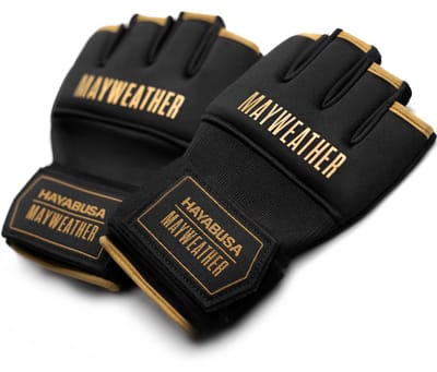 Hayabusa Mayweather Deluxe Quick Wraps – Zwart/Goud | Gelpadding & Polssteun - S
