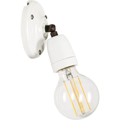 KS Verlichting Wandlamp Esther wit Keramiek E27 fitting klassiek leeslamp