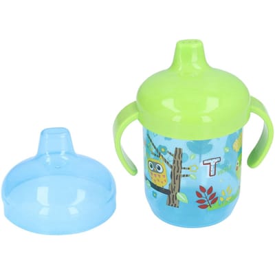 Babybeker met Tuit Draagbaar Cartoon Dierenpatroon Baby Morsbestendig Oefenbeker Verjaardagscadeau 260ml Type 1