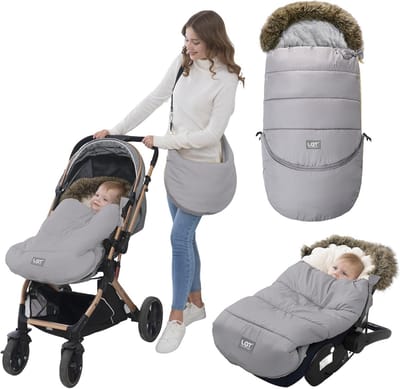 Universele Voetenzak - Winterdeken Kinderwagen - Baby Warm Houden - Afneembare Verlenging - 32 x 22 x 10 cm - Grijs