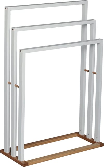 MSV Handdoekhouder – Vrijstaand Handdoekrek voor de Badkamer met Meerdere Stangen voor Handdoeken en Washandjes – Modern Design
