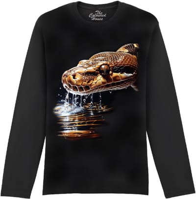 Slang Python In Water The Coloured House Longsleeve T-shirt XXL
