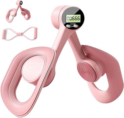 Dijtrainer - Bekkenbodemtrainer Beenversterker - Thuis Fitness - 360 Graden Rotatie - One Size - Grijs