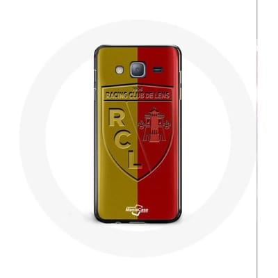 Samsung Galaxy J3 2016 hoesje rcl lens Logo gele en rode achtergrond
