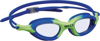Zwembril Kind - Duikbril Junior - Veilig Zwemmen - UV Bescherming - One Size - Blauw Groen
