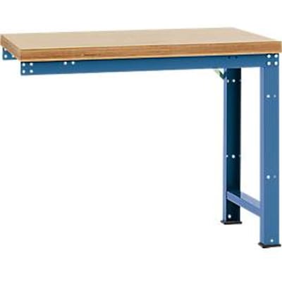 Manuflex aanbouw-werkbank Profi standaard, tafelblad multiplex, 1250 x 700 mm, briljantblauw