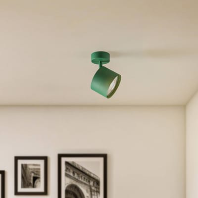Argon Plafondspot Chloe, verstelbaar, groen, metaal, GU10, 13,5 cm