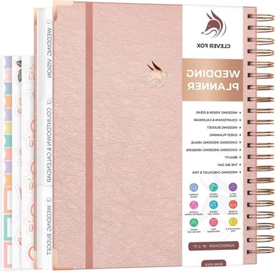 Huwelijksplanner - Trouwboek Organisator - Bruiloft Plannen - Met Tips & Checklists - 255 x 28 cm - Roségoud