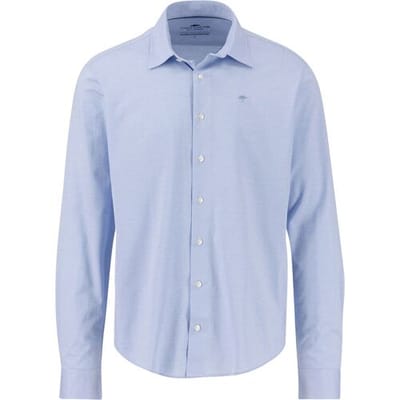 Fynch-Hatton Overhemd 24/7 Explorer Structure Jersey Faux-Uni Kent Crystal Blue / male