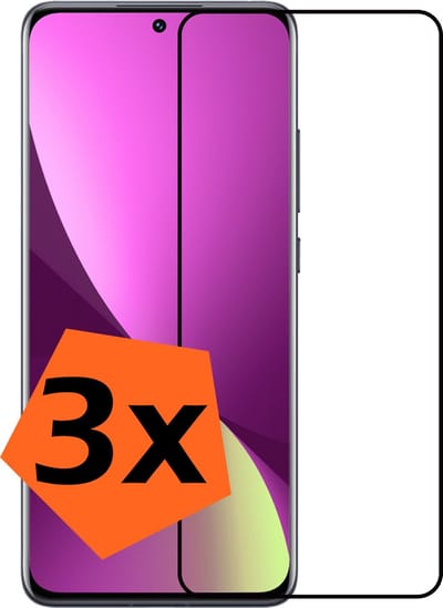 Screenprotector - 3 Stuks - Geschikt voor Xiaomi 12X - Full Cover - Gehard Glas - Beschermglas - Tempered Glass - Screen Protector