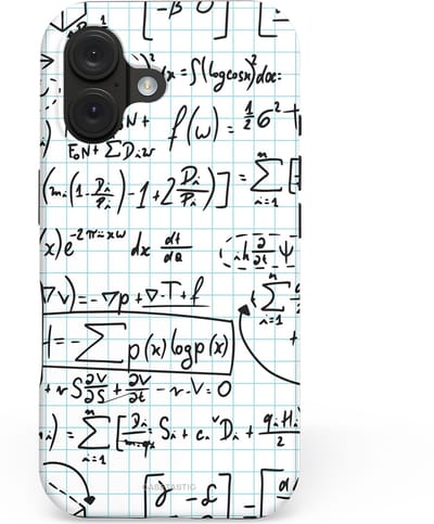 Casetastic hoesje geschikt voor Apple iPhone 16 - MagSafe - Dubbellaagse bescherming - Formule Logisch - Fashion Case - Wit Zilver