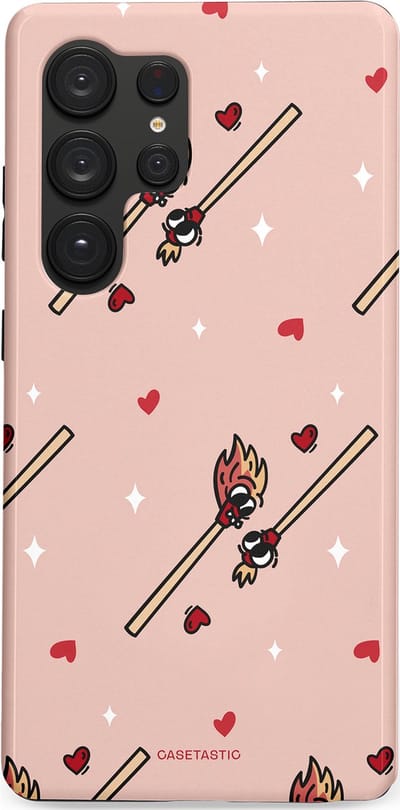 Casetastic Hoesje Geschikt voor Samsung S25 Ultra - Stijlvolle Beschermende Duo-layer Case - Vurige liefde