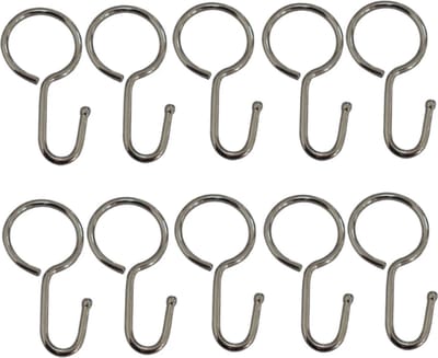 FSW-Products Inschuif Kuifhaken RVS - 10 Stuks - 44 x 19 mm - Gordijnhaken - Plooihaken - Profielkuifhaken