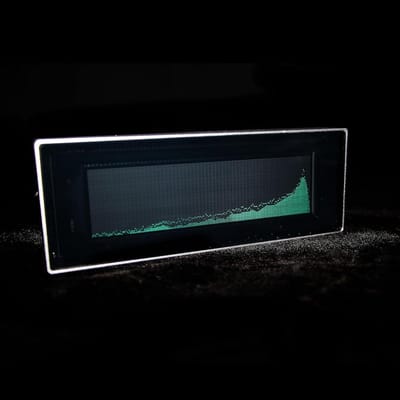 Muziek Spectrum Klok - VU Meter Weerstation - Desktop Decoratie - WiFi Weersvoorspelling - 162 mm - Zwart