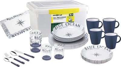 36-delige melamine borden set voor kamperen en picknicken