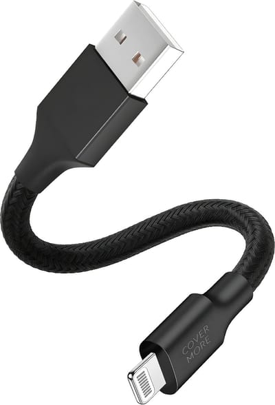 Usb oplaadkabel geschikt voor iPhone 14 13 12 11 x 8 7 plus pro max - Usb A naar Lightning - Oplader kabel - Kort - Stevig - 30cm - Zwart