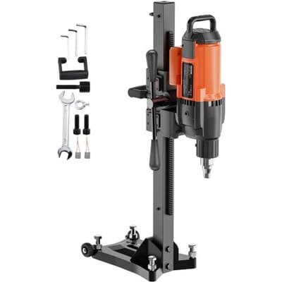 VEVOR Diamantboorsysteem 2500 W Diamantkernboormachine Kernboorapparaat 0-750 tpm Kernboormachine, 26 cm Magnetische boormachine Geschikt voor het boren in gewapend beton, marmer, enz.