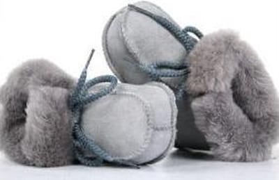 Bernardino® - Baby slofjes - Grijs - Unisex - Maat 19