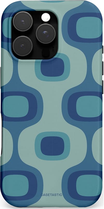 Casetastic hoesje geschikt voor Apple iPhone 16 Pro - MagSafe - Dubbellaagse bescherming - Vintage Flow - Fashion Case - Petrol Saliegroen