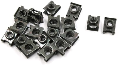 Dailygoods - U-type licentieplaat schroef basis clip moeren M6 x 1 - Duurzaam en corrosiebestendig - 20 stuks - Voor bevestigen van draden en kabels -...