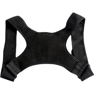 Houdingscorrector Verstelbare Rugfractuurondersteuning MannenVrouwen Rug Sleutelbeen Wervelkolom Schoudercorrectie Brace Riem Band Comfortabel zwart