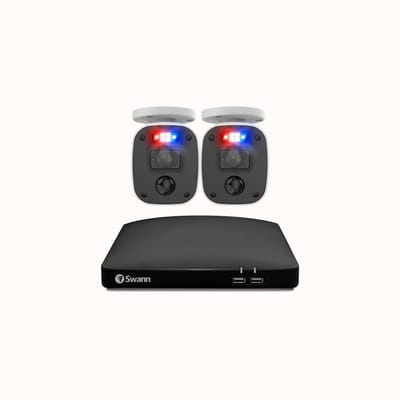 Swannforce - Beveiligingscamera's - 2 Camera's - cctv camerasysteem - 64GB SD Card - geen abonnementskosten - Bullet IP Cameras - Met Microfoon
