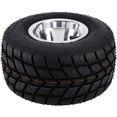 10x4.50 5 Tubeless Band 5 Inch Antislip Go-Kart Wielen Racer Band met Aluminium Legering Velg en 17mm Lager voor Mini black