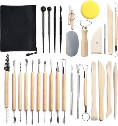 Pottenbakkersgereedschap Set - Keramiek Tools - Aardewerk Vormgeven - Meer Flexibiliteit - 23 x 17.7 x 3.9 cm - Niet Gespecificeerd
