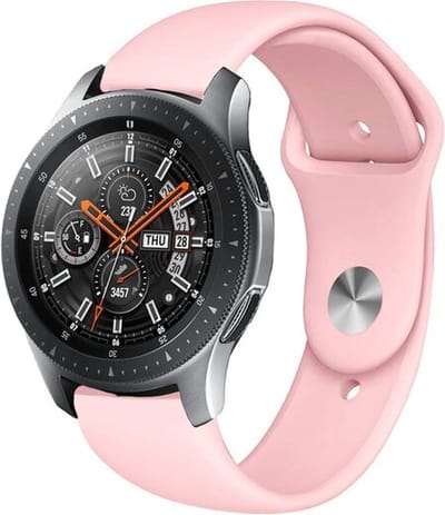 By Qubix - Geschikt voor Garmin bandje - Geschikt voor Garmin Vivoactive 4 / 4L - Rubberen sportband -Roze - Smartwatch bandje 22mm