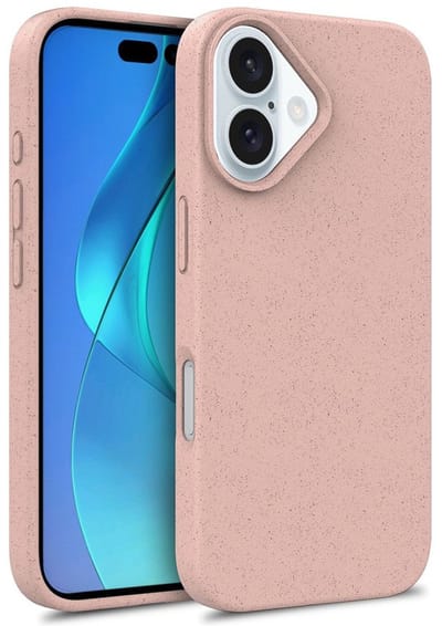 Flexibel Eco hoesje geschikt voor iPhone 16 Plus - roze- Milieuvriendelijk en schokbestendig ontwerp - Onbreekbaar - Trendy kleuren