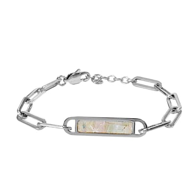 CO88 collection - Schakel armband - 15+3CM - Mother of pearl