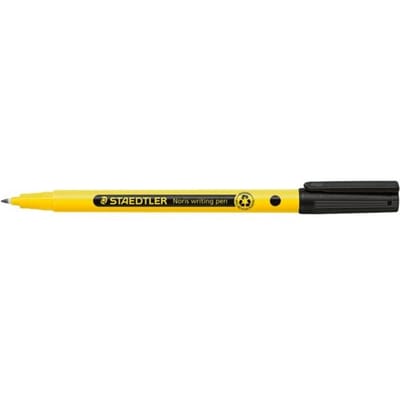 Staedtler Fineliner Noris, ronde punt, lijndikte 0,6 mm, inkt op waterbasis, gerecycled kunststof, schrijfkleur zwart, 1 st.
