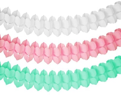 15x Guirlande papier Ø 16 cm · 365 m assorti kleuren Pastel