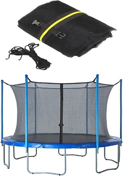 Trampoline Veiligheidsnet - Reserve Net - Veilig Springen - UV-bestendig Scheurvast - Tot 4.88m - Zwart