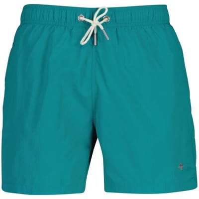 Gant Solid Color Swim Shorts Aqua Blue / male
