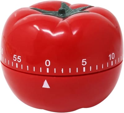 VHV Mechanische kooktimer - cartoon tomaat - 7.2x5.5cm - handig voor in de keuken - 1 stuk - Rood