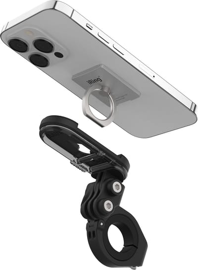 iRing Mount - Telefoonhouder Fiets - inclusief gratis iRing® Original - Ook voor scooter en elektrische fiets - Zwart