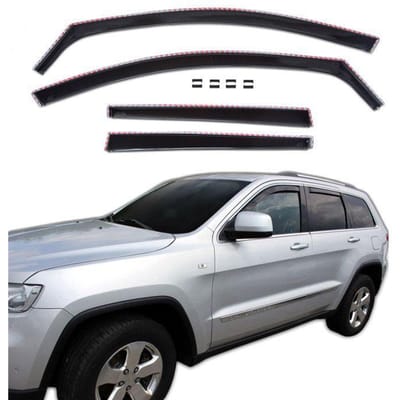 Wind deflectors - Jeep Grand Cherokee 2011-2021 - 4 stuks - UV-bestendig acryl - Eenvoudige montage