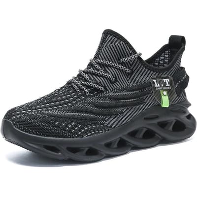 YRZL Heren Witte Hardloopschoenen Lichtgewicht Ademende Mesh Sneakers Gym Sportschoenen Trendy Casual Duurzame Sneakers voor Heren 38 gray