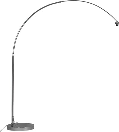 QAZQA Arc - Staande booglamp - 1 Lichts - 170 cm - chroom