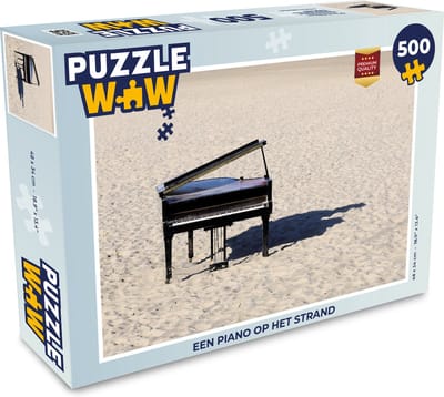Puzzel Een piano op het strand - Legpuzzel - Puzzel 500 stukjes