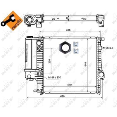Radiator, motorkoeling NRF 50565