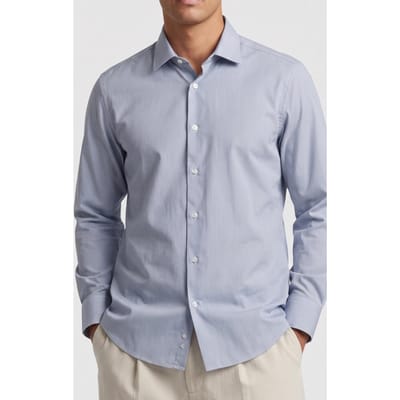Calvin Klein Regular Perf Solid Shirt Teal Blue Taglia: 43 | Camicie Business Outlet | Uomo | Blu