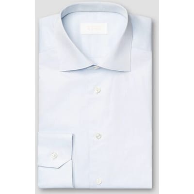 Eton Overhemd Albini Organic Supima Cotton Twill Mother of Pearl Buttons Licht Blauw / male