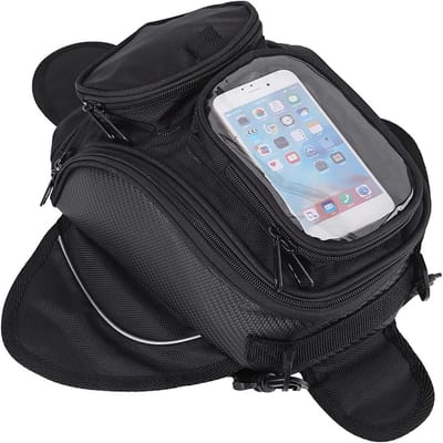 Motorfiets Tanktas - Olietank Zak - Lange Afstanden Rijden - Sterke Magnetische Bevestiging - 35x18x15 cm - Zwart