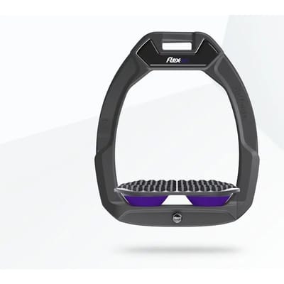 Veiligheidseilstellen voor paardrijden Endurance Antraciet/Grijs/Paarse Flex-On Safe-On