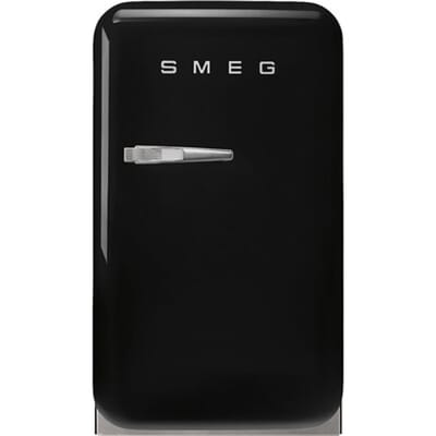 SMEG Koelkast Retro Vrijstaande ijskast Koelkast, Jaren 50, Enkeldeurs, Vrijstaand , Positie scharnier: Rechts, Zwart